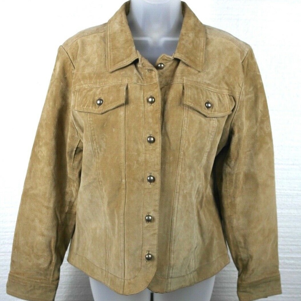 Christopher & Banks Women's Tan Pigskin Jacket Med